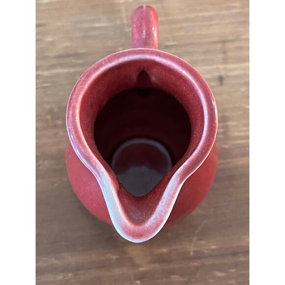 Harlequin Maroon Creamer & Nappy Set Vintage Fiesta Line HTF Red Glaze - Picture 9 of 10